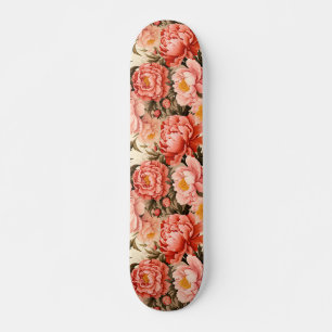 roze pioen  bloemmotief persoonlijk skateboard