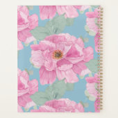 Roze Pioen Bloempatroon Planner (Achterkant)