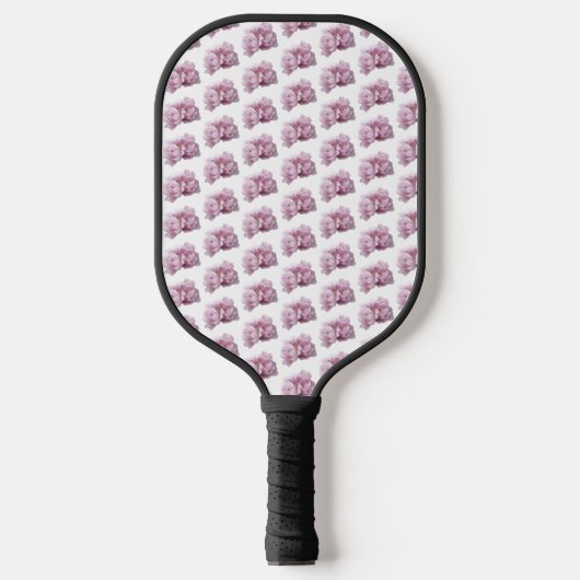 Roze Pioen Bloemprint Pickleball Paddle (Voorkant)