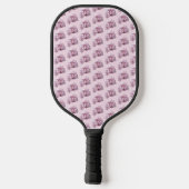 Roze Pioen Bloemprint Pickleball Paddle (Achterkant)