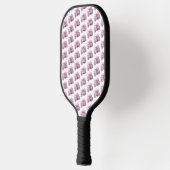 Roze Pioen Bloemprint Pickleball Paddle (Links)