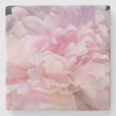 Roze Pioen Bloesem Stenen Onderzetter (Voorkant)