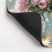 Roze Pioen Boeket Muismat (Hoek)