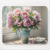 Roze Pioen Boeket Muismat (Voorkant)