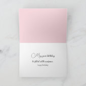 Roze Pioen Boeket voor Verjaardag Kaart (Binnen)