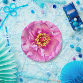 Roze Pioen Borden, 7" Rond Papier Bord (Feest)