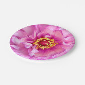 Roze Pioen Borden, 7" Rond Papier Bord (Gekanteld)