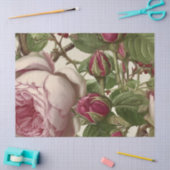 Roze Pioen Botanisch Bloemontwerp Tissuepapier (Craft)