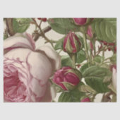 Roze Pioen Botanisch Bloemontwerp Tissuepapier (Voorkant)