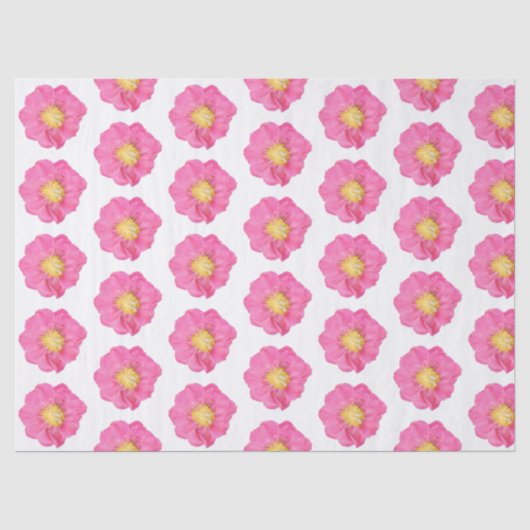 Roze Pioen Botanisch Cadeaupapier Tissuepapier (Voorkant)
