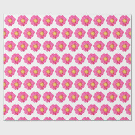 Roze Pioen Botanisch Cadeauverpakkings Papierrol Cadeaupapier