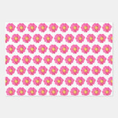 Roze Pioen Botanisch Plat Vel Cadeaupapier (Voorkant 3)