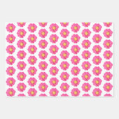Roze Pioen Botanisch Plat Vel Cadeaupapier (Voorkant 2)