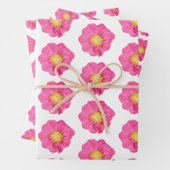 Roze Pioen Botanisch Plat Vel Cadeaupapier (In situ)