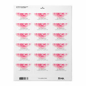 Roze pioen bruiloft adresetiketten pioen3 etiket (Full Sheet)