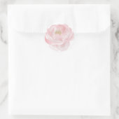 Roze Pioen Bruiloft Feest Ronde Sticker (Tas)