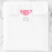 Roze pioen bruiloft sticker labels pioen3 (Tas)