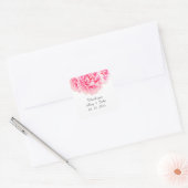 Roze pioen bruiloft sticker labels pioen3 (Envelop)