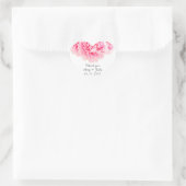 Roze pioen bruiloft sticker labels pioen3 (Tas)