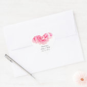Roze pioen bruiloft sticker labels pioen3 (Envelop)