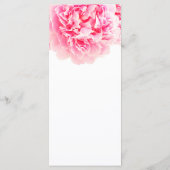 Roze pioen bruiloft veel pioen3 menu (Achterkant)