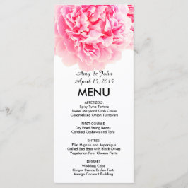 Roze pioen bruiloft veel pioen3 menu