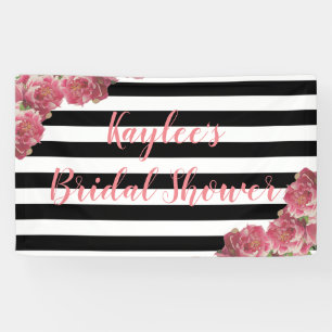 Roze Pioen Bruiloftfeest Bloemstuk Achtergrond Spandoek