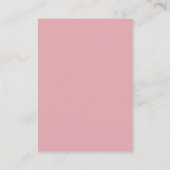 Roze Pioen Bruiloftsborrel Informatiekaartje (Achterkant)
