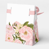 Roze Pioen Bruiloftsfeest Favor Dozen Bedankdoosjes (Achterkant)