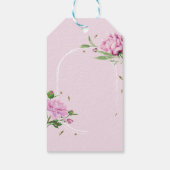 Roze Pioen  Cadeaulabel (Achterkant)