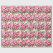 Roze Pioen  Cadeaupapier (Vlak)