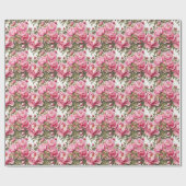 Roze Pioen  Cadeaupapier (Vlak)