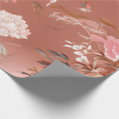 Roze Pioen Chinoiserie Wrapping Papier (Hoek)