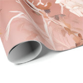 Roze Pioen Chinoiserie Wrapping Papier (Rol Hoek)