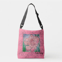Roze Pioen  Crossbody Tas