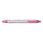 Roze Pioen Custom Naam Pen (Achterkant)