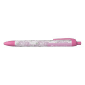 Roze Pioen Custom Naam Pen (Bovenkant)