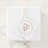 Roze Pioen Dahlia Bloem Cirkelvormig Adreslabel Bedankjes Labels (In situ)