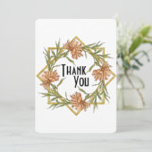 Roze Pioen Dankkaart Bedankkaart (Staand voorkant)