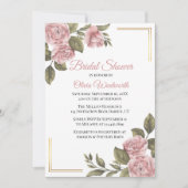  roze pioen Elegant Floral Vrijgezellenfeest Kaart (Voorkant)