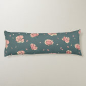 Roze pioen en boog patroon lichaamskussen (Achterkant)