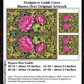 Roze  pioen en gouden scrollwork EH8 decoupage Tissuepapier