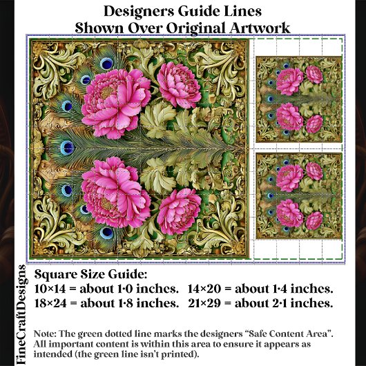 Roze  pioen en gouden scrollwork EH8 decoupage Tissuepapier