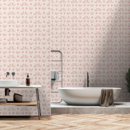 Roze Pioen en Roos Patroon Behang