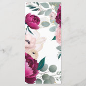 Roze Pioen Eucalyptus Tuin Bloem Glam Menu (Achterkant)