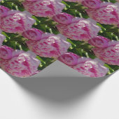 Roze Pioen foto huisje boerderij bloementuin Cadeaupapier (Hoek)