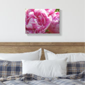 Roze Pioen foto huisje boerderij bloementuin Canvas Afdruk (Insitu (Slaapkamer))