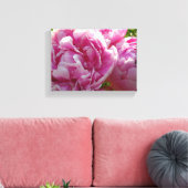 Roze Pioen foto huisje boerderij bloementuin Canvas Afdruk (Insitu (Woonkamer))