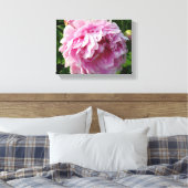 Roze Pioen foto huisje boerderij bloementuin Canvas Afdruk (Insitu (Slaapkamer))