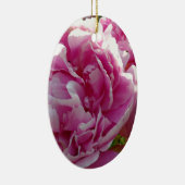 Roze Pioen foto huisje boerderij bloementuin Keramisch Ornament (Rechts)